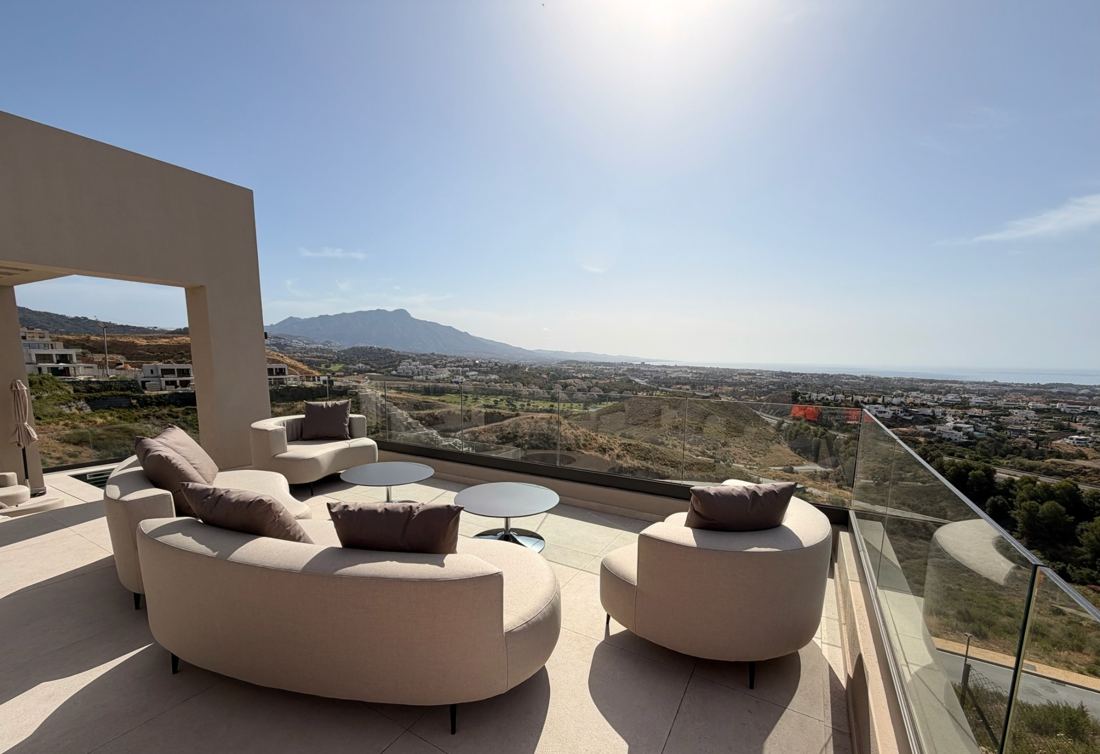 Terrace overlooking the Mediterranean