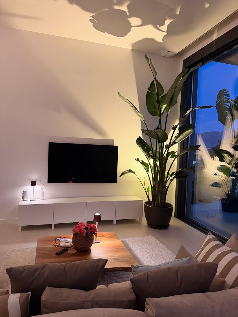 Living room at dusk
