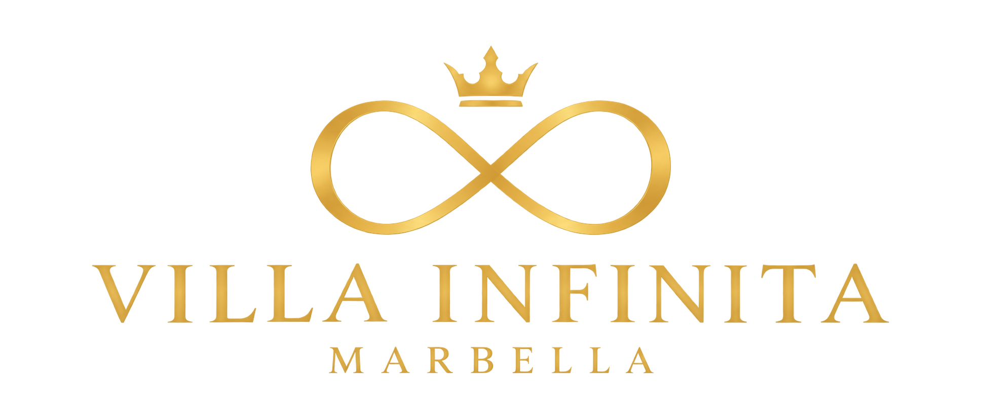 Villa Infinita Marbella gold infinity and crown logo